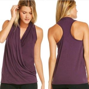 Fabletics Aruba Wrap || Draped front purple